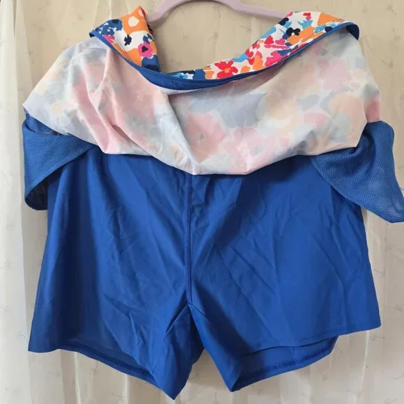 EUC Lands' End Active Floral Swim Skort - Picture 4 of 5